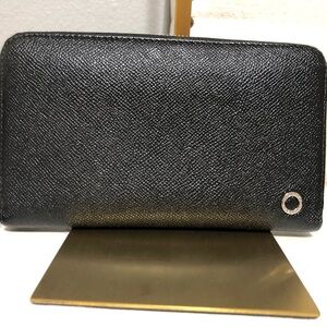 Bulgari Men’s Black Round zipWallet